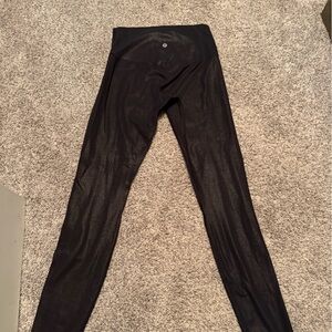 lululemon athletica Shimmery Black High-Waist Leggings